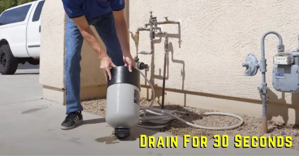 Drain water from softener to regenerate